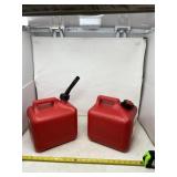 Two 2 gallon gas cans