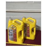 Pennzoil 10W 30 motor oil one full one less than