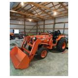 Kubota diesel B2910 tractor with 773 hours on it.