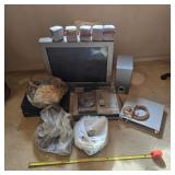 26 " TV, vhs players ,dvd player, speakers , and