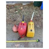 5 gallon diesel and gas jug with funnel.