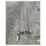 Fishing rod and reels.