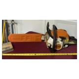 Stihl MS211C chainsaw with a new 16 inch string.