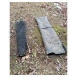 Fishing net and rubber mat