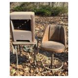 Bar stool , Thompson heater, metal table