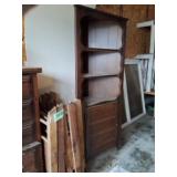 Wood bed frame and corner hutch