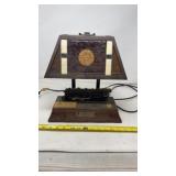 Lionel train lamp with plastic stained glass look.