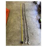 Heavy duty log chain with two good ends.