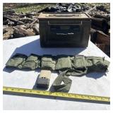 6 packages of bullets with holder and ammo case