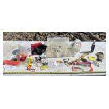 Fishing supplies lures string fish weighter