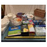 Boulder trash bags, Swiffer dusters, plastic