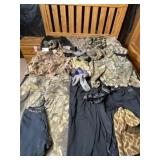 Size Large and XL camo jackets, sweatshirts, long