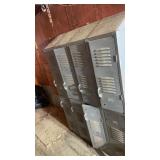 Metal school lockers, eight drawer 4ï¿½ x 67ï¿½ x 1ï¿½