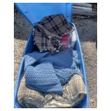Large tote of bedding