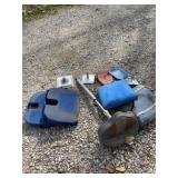 Boat seat, cushions and rod holder