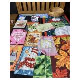 Basket and all garden and porch flags.