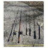 Fishing rods with net