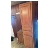 Oak cabinet 18 x 77 x 19 inches two doors and two