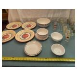 Gibson and China Coca Cola bowls and plates witu