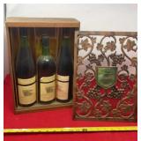 Sealed three bottles of Ernest and Gallo wine