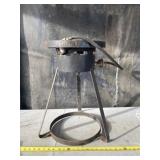 Base for turkey fryer and propane attachment