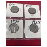 Buffalo head/Indian nickel 1926, 1935, 1936, 1937