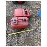 Two 6 gallon boat gas tanks.