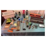 Gun, cleaning, partial kits, call, flashlight,