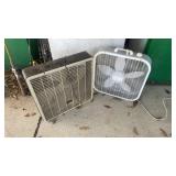 Lasko fan and a Edison metal fan