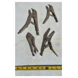 set of locking pliers, commonly known as