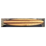 Wooden shape of surfboard