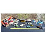 Hot wheels cars, John deer wagon, toy cars and
