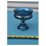 vintage Indiana Glass blue iridescent carnival