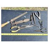 vintage shoemaking tools, needle nose pliers