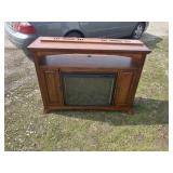 17x48x 36 wooden tv stand with fireplace
