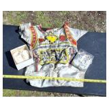 Antique baby shoes and costume