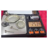 Pewter and plated, silver miniature dollhouse