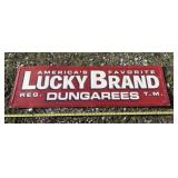 Tin lucky brand sign