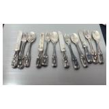 Silver 8.07g miniature cutlery pieces  ,dollhouse