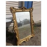 41 in gold plastic mirror