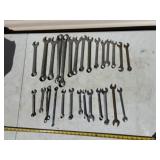 Assortment of open end wrenches