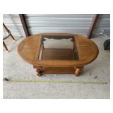 50x30x17 wooden glass coffee table