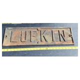 Steel lufkin sign