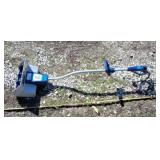 Snowboarding electric snow blower