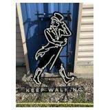34 in tall keep walking led sign