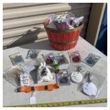 To and from stickers and Christmas ornaments in a