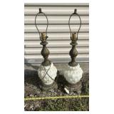 lamp bases are identified as Hollywood Regency