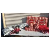 Coca cola swing seat cushion with pillows and pic