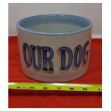 MA Hadley Pottery Our Dog Bowl