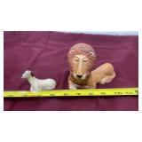 Vintage Mid Century Modern Lion and lamb Figurine